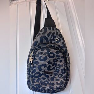 Leopard Print Crossbody Sling Bag